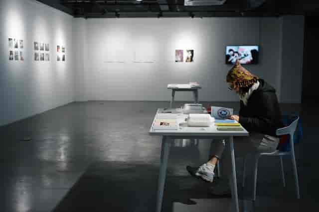 Minimalist ESEA Contemporary art gallery for intimate exhibition and self-guided event.