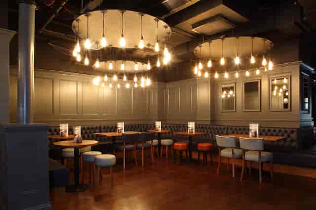 ABO Lounge at All Bar One - The O2, modern event space with stylish lighting for gatherings.