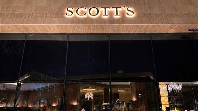 Elegant exterior of Scott's in VIA Riyadh, ideal for corporate events and gatherings.