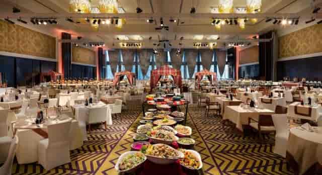 Grand Ballroom in Burj Rafal with elegant banquet setup for weddings and corporate events.