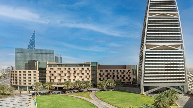 Modern conference venue at Mandarin Oriental Al Faisaliah, ideal for corporate events.