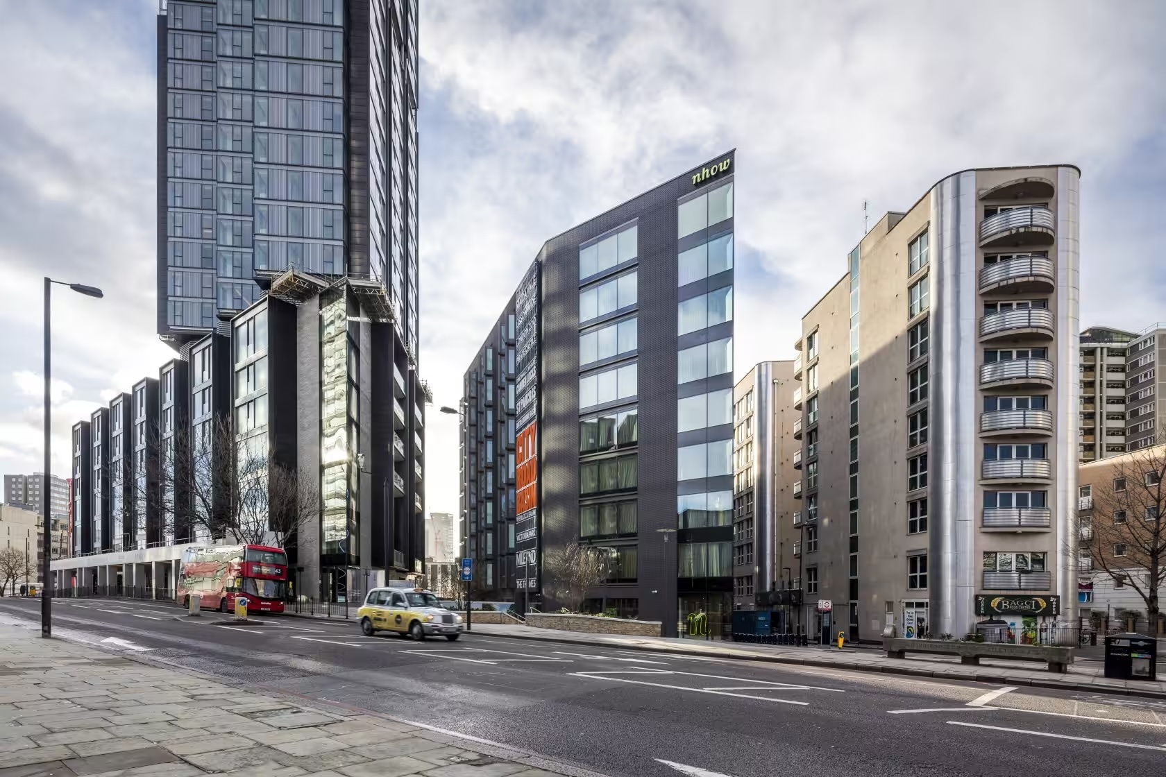 Modern urban landscape of nhow London, ideal venue for meetings and events. - Banner