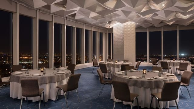 Elegant event space in Le Meridien Riyadh, ideal for upscale dining and corporate meetings.