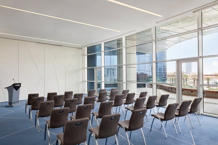 Modern Club Room at Le Meridien Riyadh for corporate events and workshops.