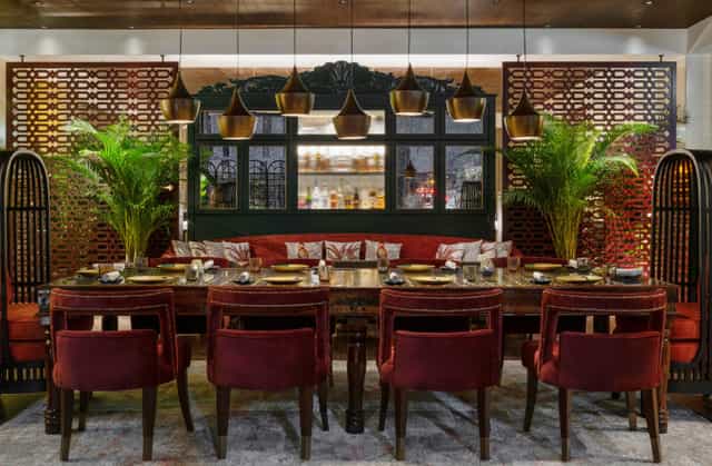 Private dining room with plush seating for elegant corporate events and intimate dinners.