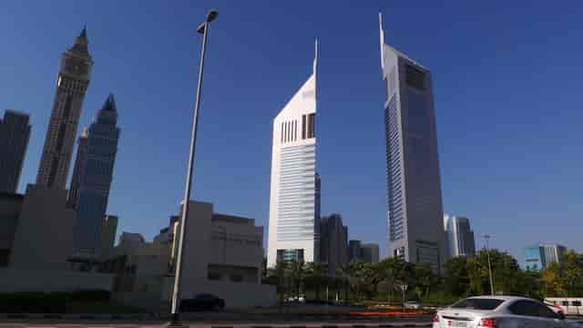 Marriott Harbour Hotel in Dubai, modern skyline, ideal for luxury events and meetings.