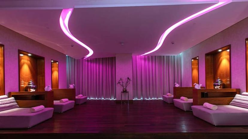 Sleek banquet hall at Hilton Riyadh, ideal for corporate retreats and wellness events.