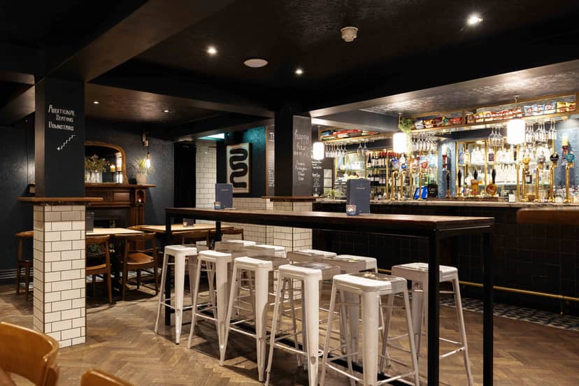Stylish bar area at The Bay Horse Tavern, perfect for networking and events.