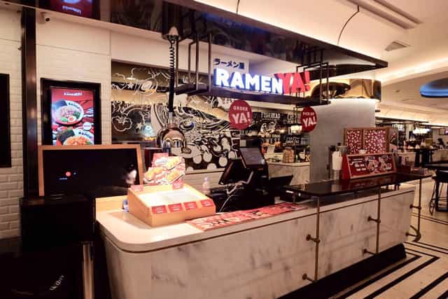 Vibrant ramen restaurant counter in Senayan City, perfect for corporate events and dining.