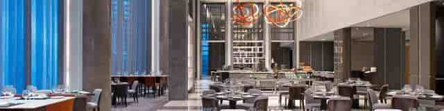 Elegant restaurant interior in Anigré, perfect for upscale events and banquets.