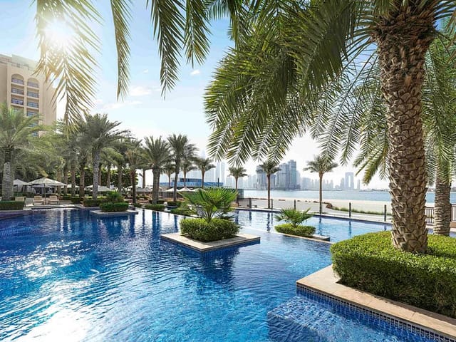 Palm Four poolside venue in Dubai Opera, ideal for outdoor events and receptions.