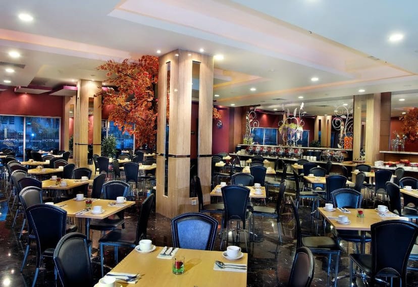 Royal Palm Hotel conference center with spacious dining area for meetings and events.
