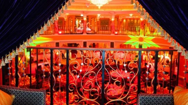 Al Falak Ballroom at Burj Al Arab with elegant balcony, perfect for upscale events and banquets.