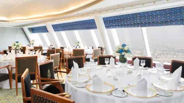 Elegant Suha Boardroom at Jumeirah Burj Al Arab, ideal for corporate events and celebrations.