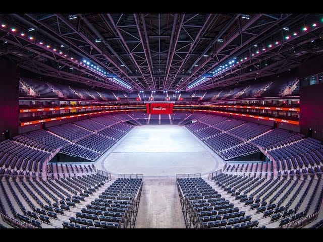 Coca-Cola Arena Main Arena with stage, ideal for concerts and conferences.