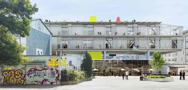 Kampnagel Halls: modern event space with vibrant design for creative meetings and conferences.