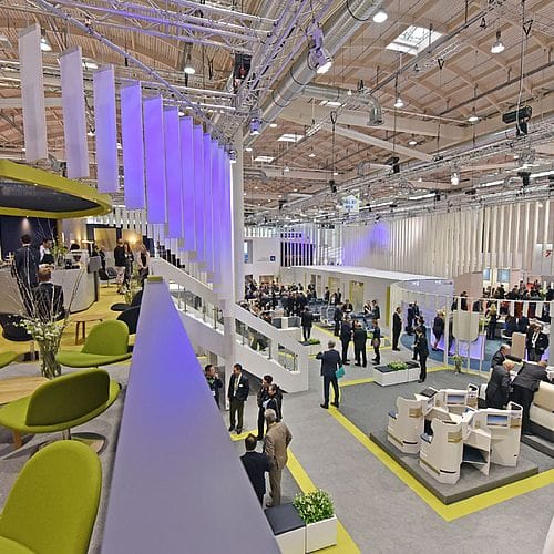 Expo Hall at The Fairgrounds, vibrant event space for networking and interaction.