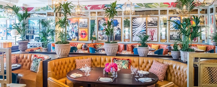 "Vibrant Ivy Dawson Street bar with plush seating for private dinners and networking events."