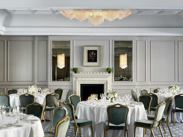 Elegant banquet setup in Grafton Suite, The Westbury Hotel, ideal for upscale events.