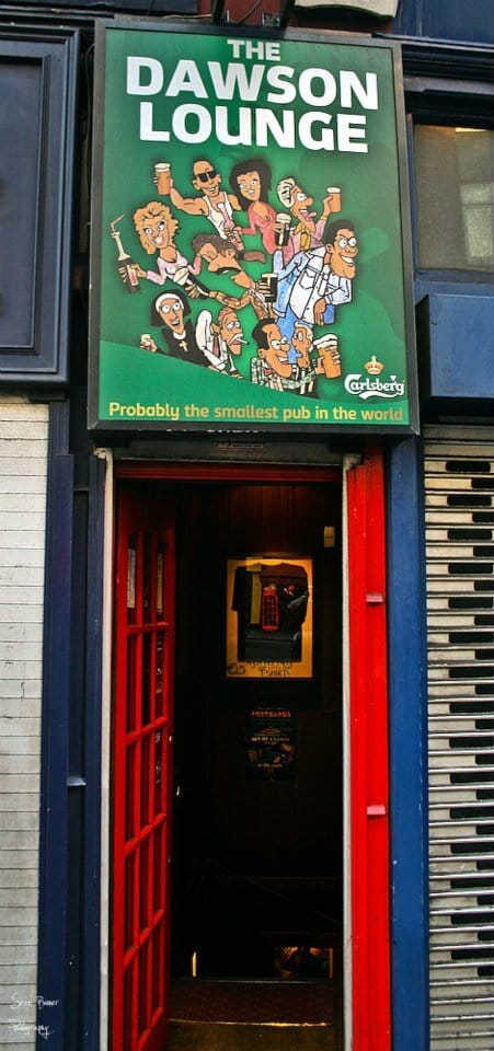 Vibrant graphic of The Dawson Lounge with animated characters for events and gatherings.