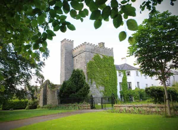Ivy-covered Barberstown Castle boardroom, ideal for weddings and events.