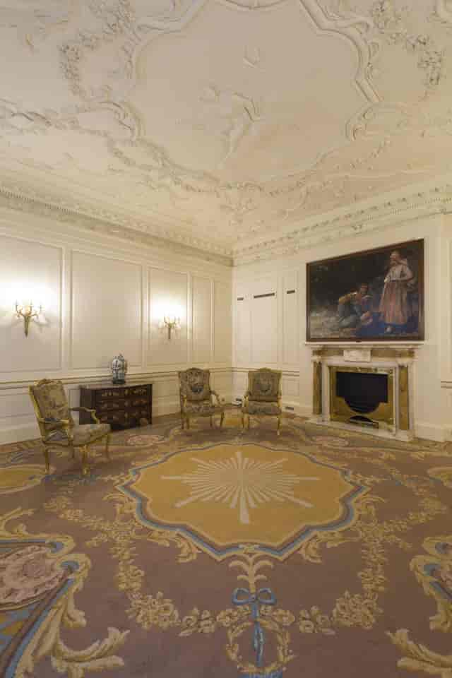 Elegant Gothic Room in Dublin Castle, ornate paneling for meetings and gatherings.
