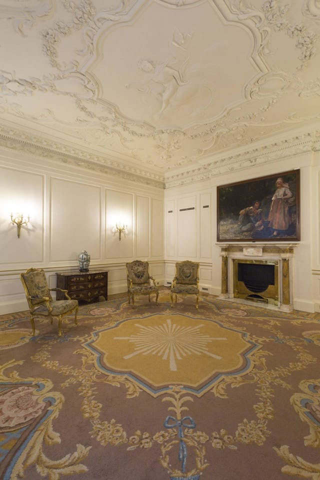 Elegant Gothic Room in Dublin Castle, ornate paneling for meetings and gatherings.