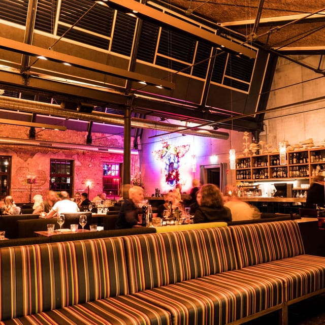 Vibrant Bullerei restaurant with stylish decor, perfect for intimate gatherings and events.