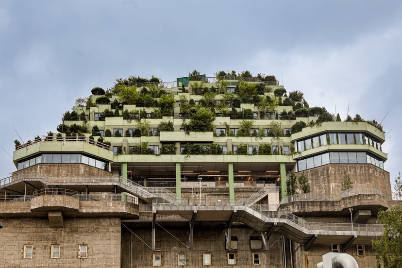 Hotel Bunker St. Pauli, industrial green event venue