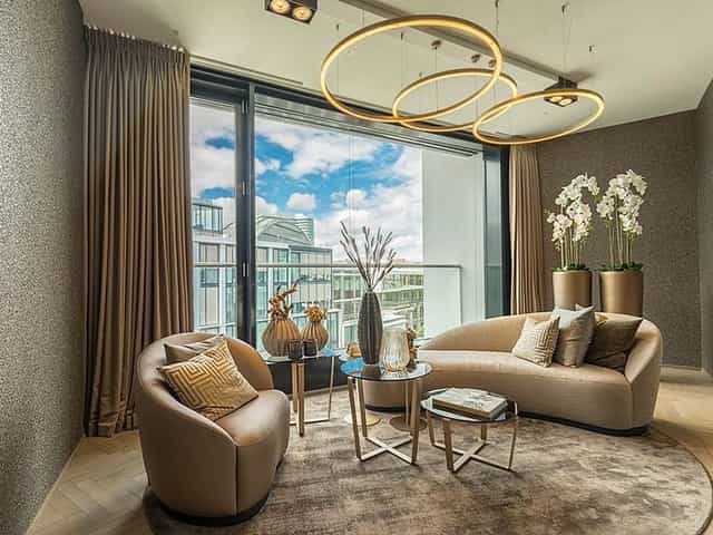 Modern coworking lounge, executive meetings, VIP Hamburg event