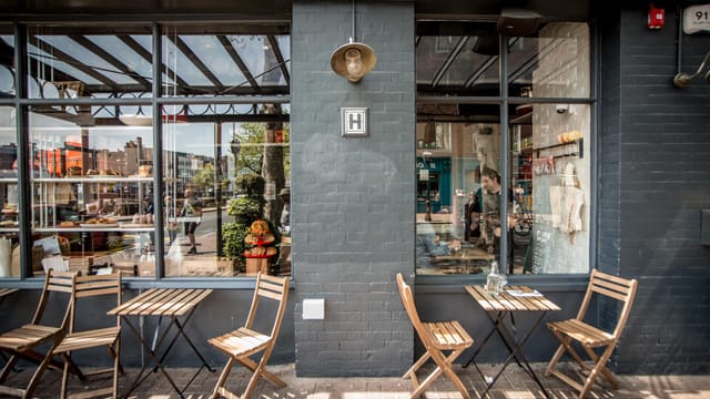 Woollen Mills: outdoor seating, corporate event, product launch