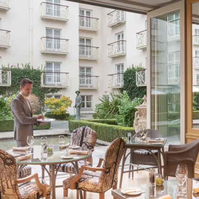 Private dining setup at The Merrion Hotel, ideal for corporate gatherings and events.