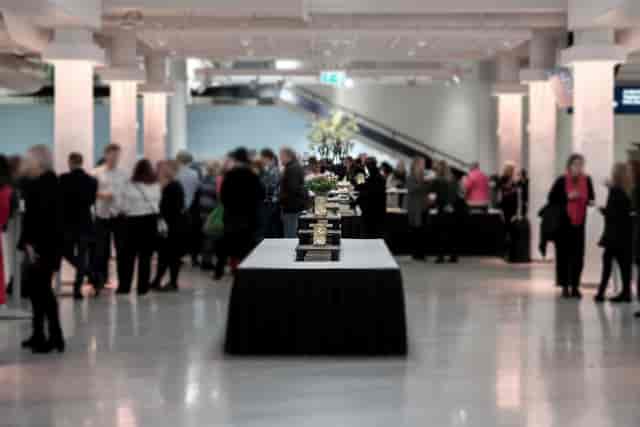 Oslo Congress Centre foyer, awards event, networking reception.