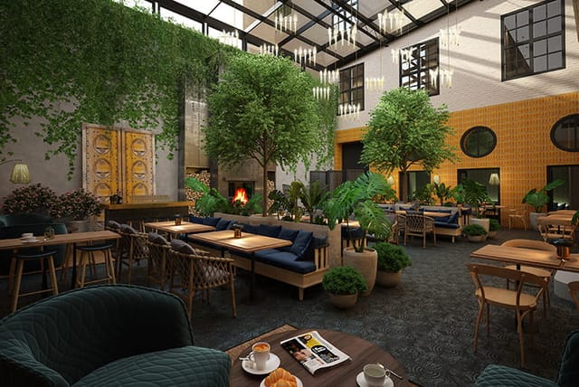 Haven Amerikalinjen: Urban oasis, greenery, cocktail reception, networking event