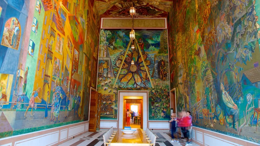 Oslo City Hall Grand Hall murals, executive retreat, exclusive dinner