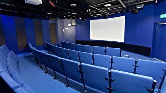 Oasen screening room, tiered seating, conference, event