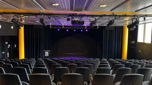 Norsk Teknisk Museum auditorium stage, presentation, lecture