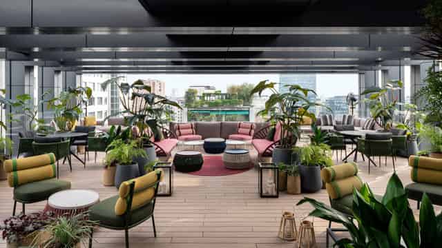 Club with indoor garden