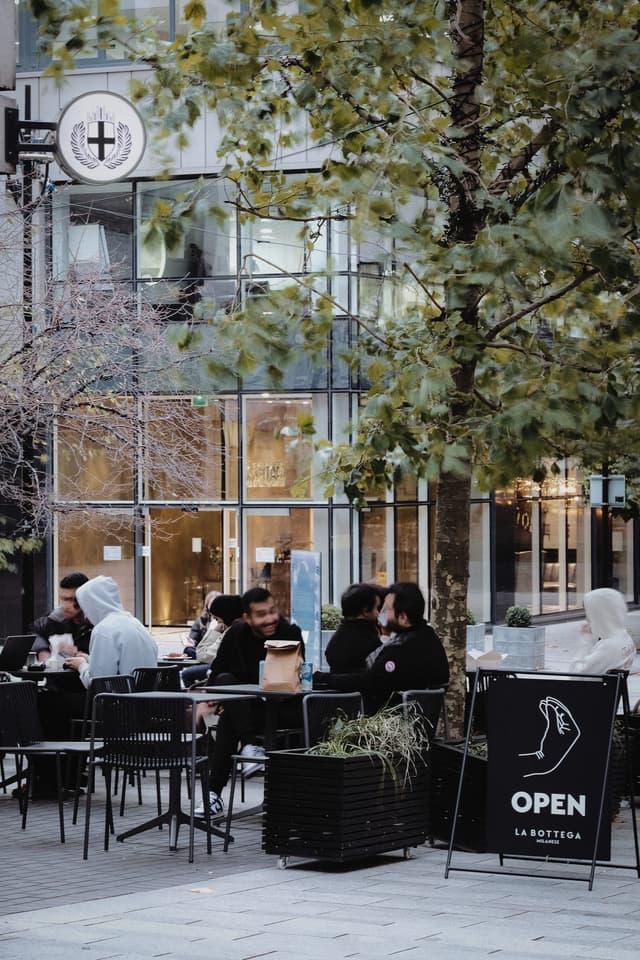 Natural seating area