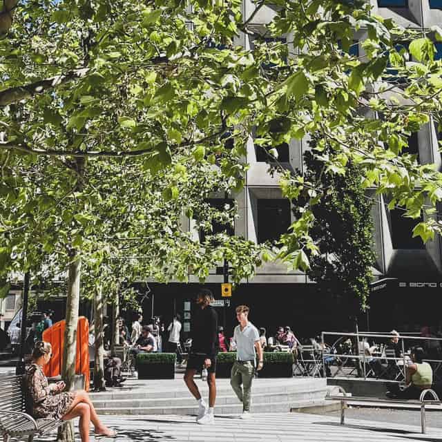 Natural seating area