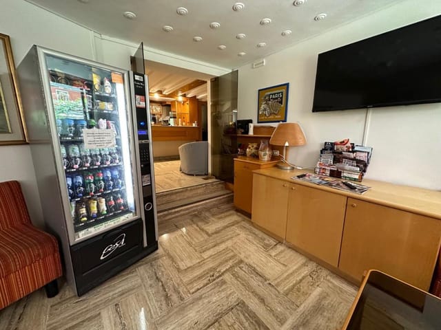 Hotel TV Room vending machine informal networking