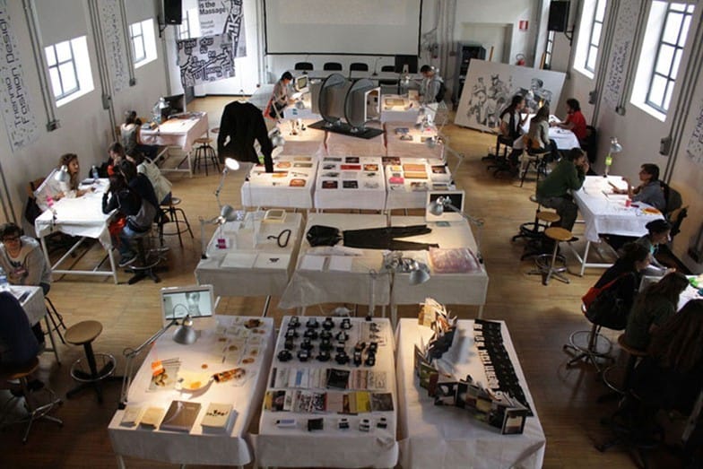 Domus Academy workshop, tables, exhibition