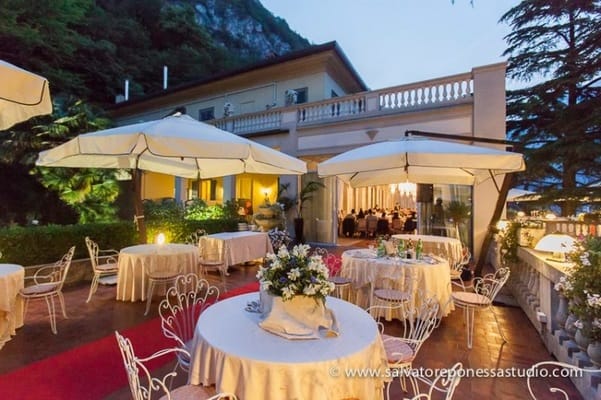 Elegant Villa Giulia Al Terrazzo wedding reception outdoor venue