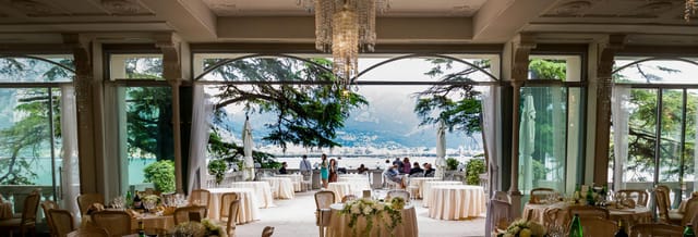 Elegant Villa Giulia wedding reception waterfront venue