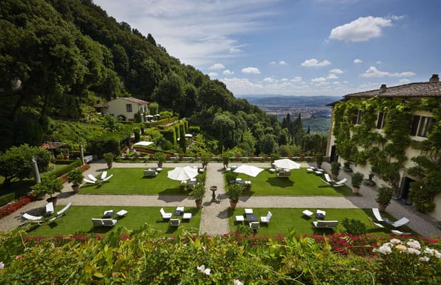 Tuscan Villa San Michele garden, panoramic view, event venue