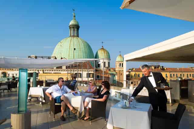 La Cupola rooftop reception, Venice, VIP event