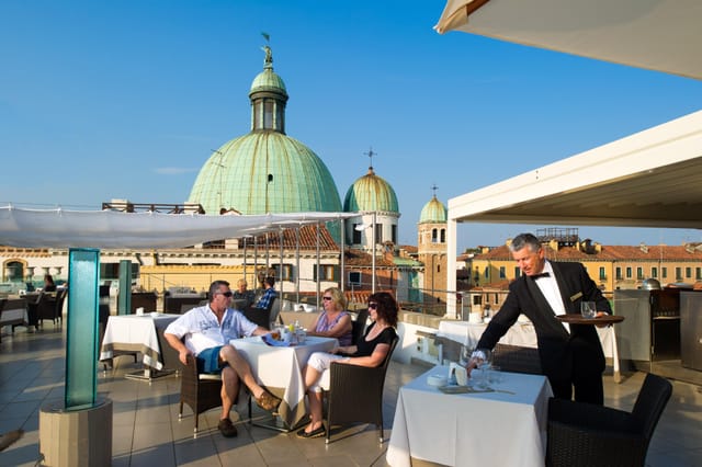 La Cupola rooftop reception, Venice, VIP event