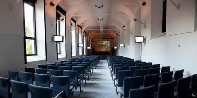 Modern conference room, Milan event, training venue, hybrid event