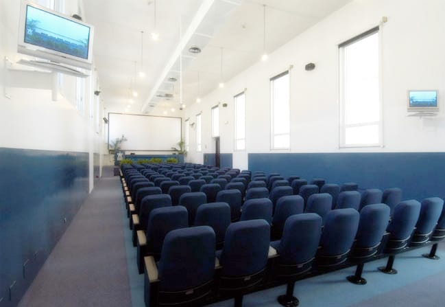 Milan conference hall with tiered seating, event venue
