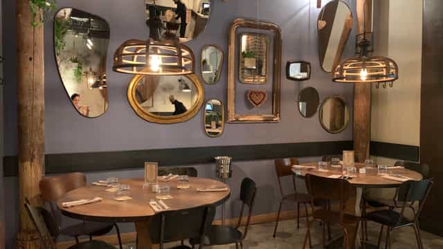 Bottega Lucia restaurant, eclectic mirrors, private dining, cocktail reception